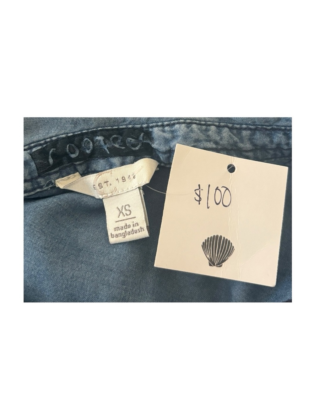 Rooted Cropped Embroidered Western Button Down - Picture 5 of 5